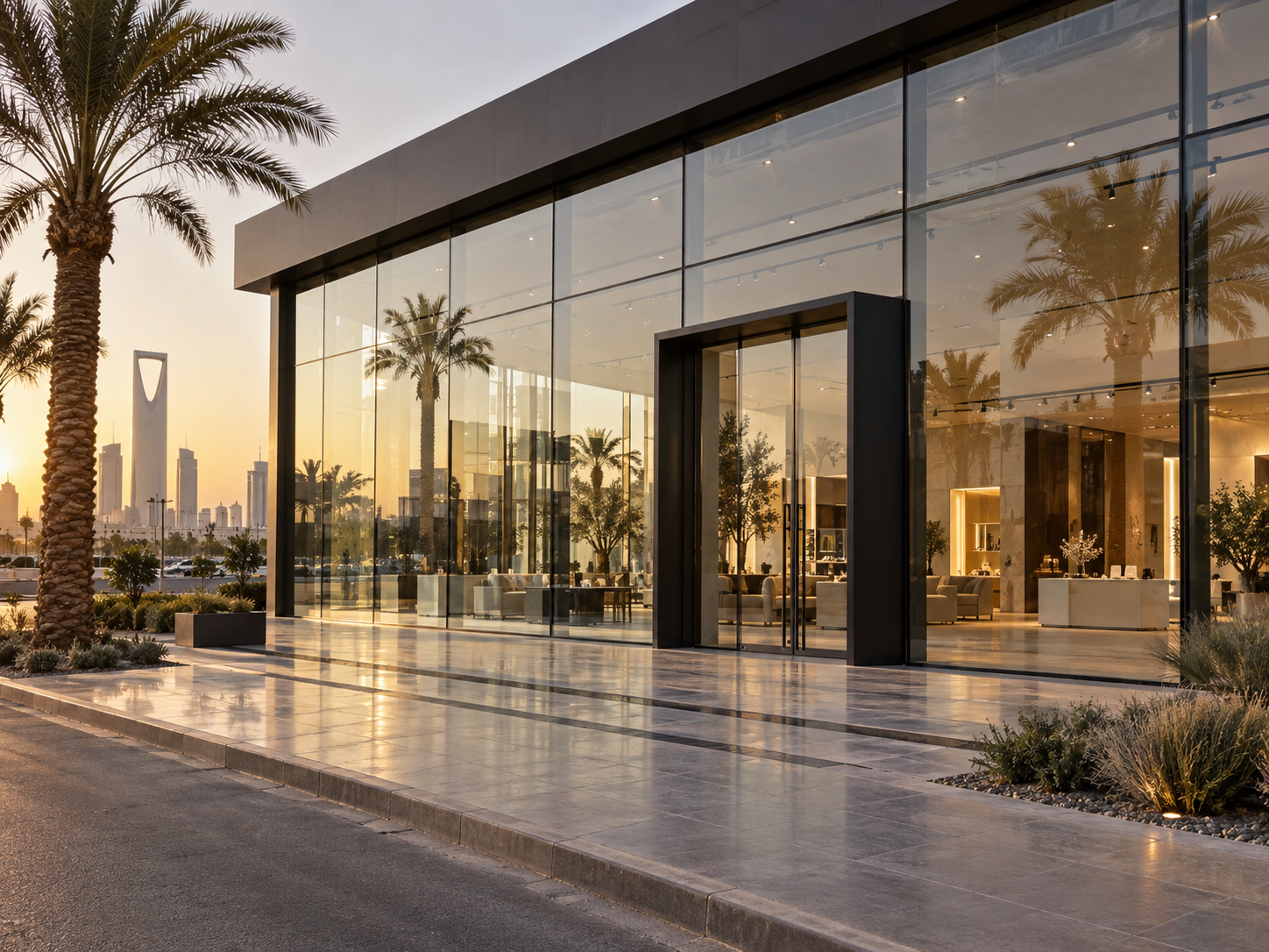 تصميم واجهة استركشر للمحلات بالرياض