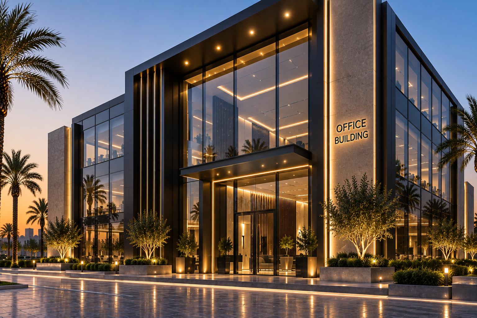 تصميم واجهة استركشر لمبنى إداري بالرياض